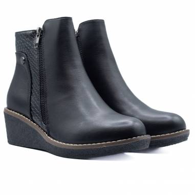 BOTIN NAPA CREMALLERA LATERAL NEGRO 80849