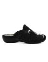 ZAPATILLA FELPA COCHE SUELA CAUCHO NEGRO 81699