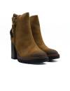 BOTIN NAPA CON CREMALLERA LATERAL CAMEL 81775