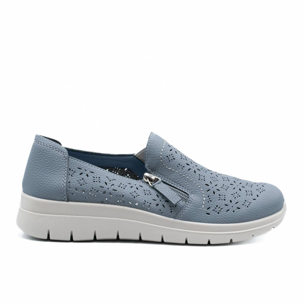 MOCASIN NAPA PICADO PLANTILLA EXTRAIBLE AZUL 82083