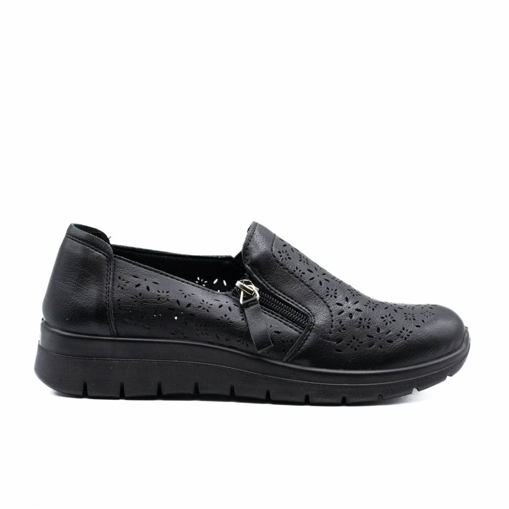 MOCASIN NAPA PICADO PLANTILLA EXTRAIBLE NEGRO 82082