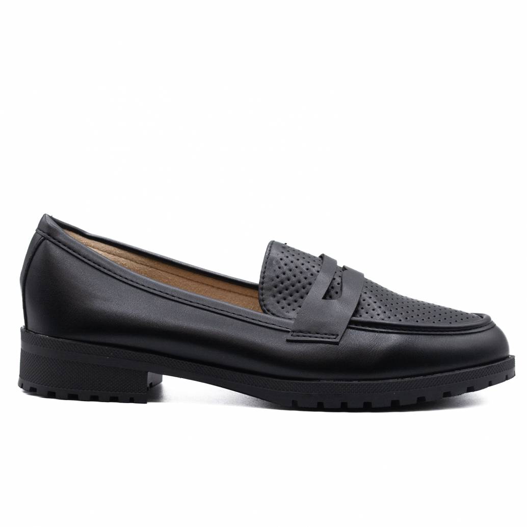 MOCASIN NAPA PICADO NEGRO 80713