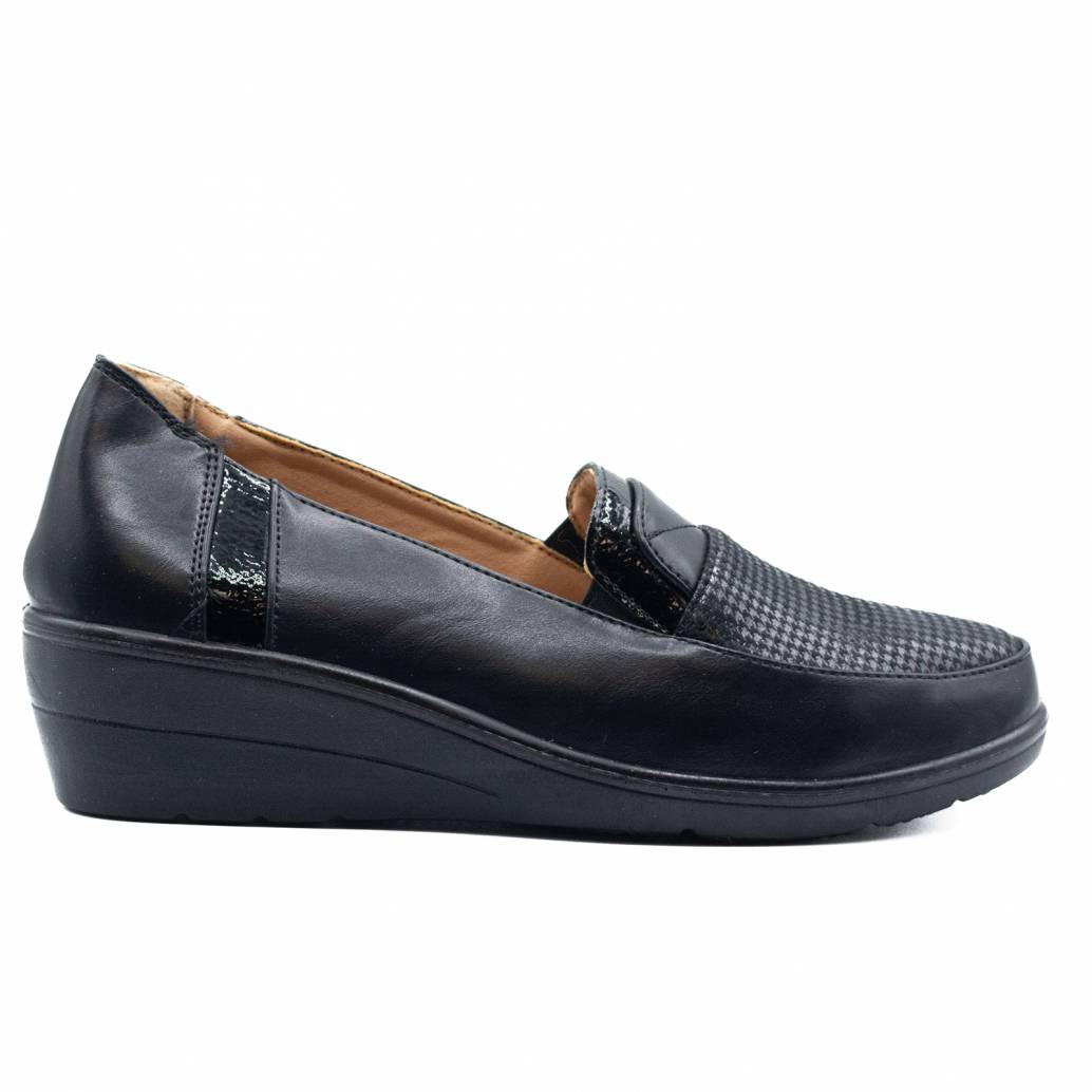 MOCASIN NAPA PLANTA ACOLCHADA NEGRO 80766