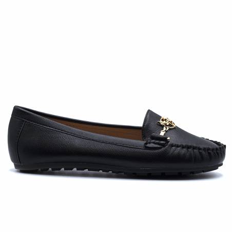 MOCASIN NAPA PLANTA ACOLCHADA NEGRO 80754