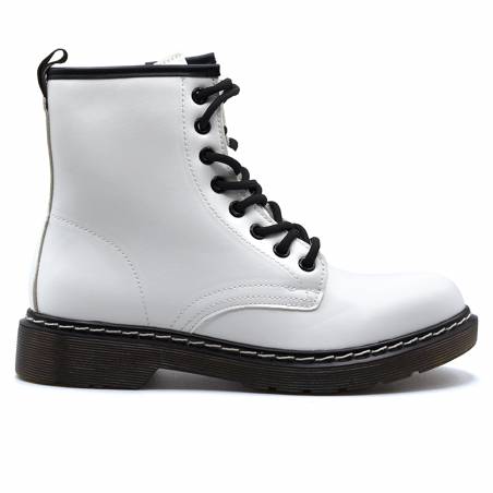 BOTIN NAPA PISO SIMPLE PESPUNTES BLANCO 80818